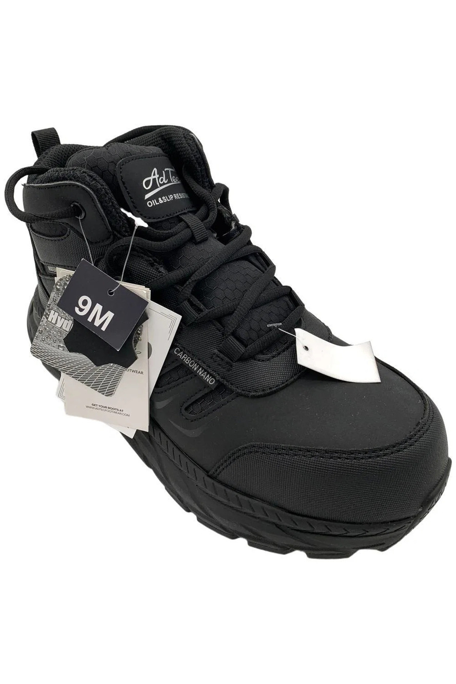 AdTec Men's Ultra-Light Waterproof Work Boots Black - Medium